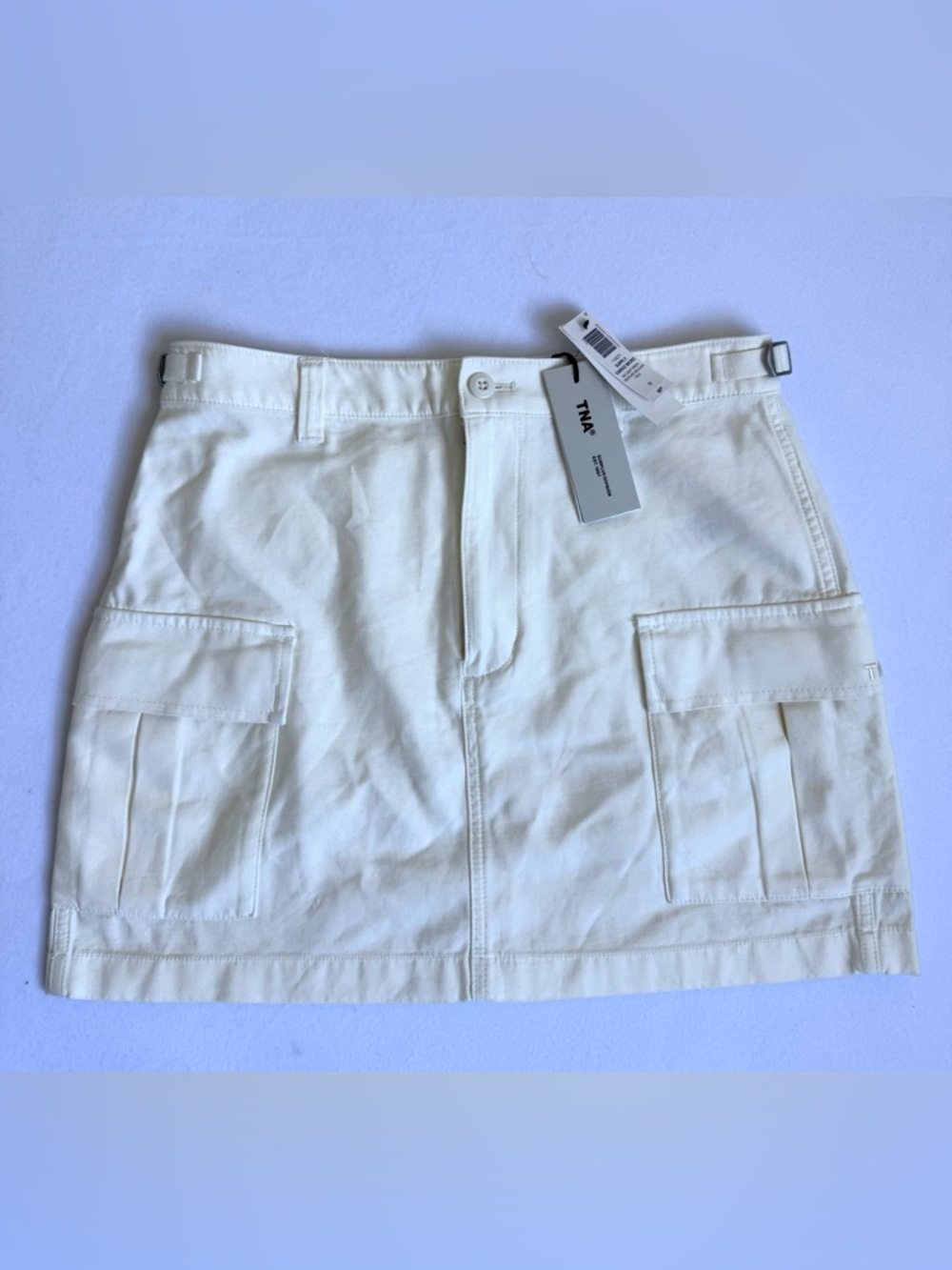 TNA Cargo Micro Skirt Light Birch Size 10 NWT